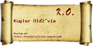 Kugler Olívia névjegykártya